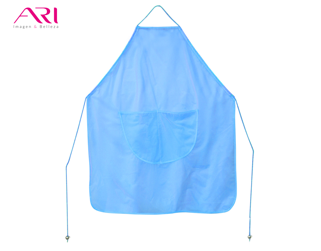 MANDIL DE PLASTICO AJUS COL FLUORESCENTE AZUL  ARI