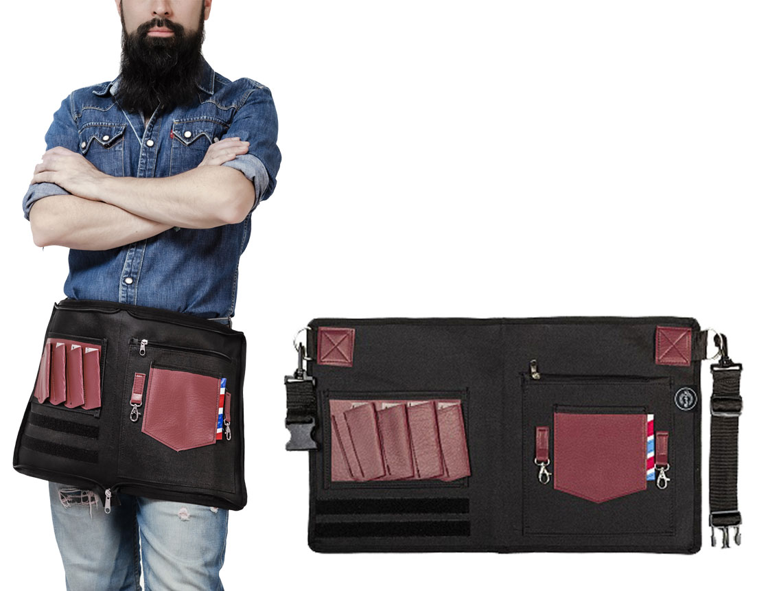 MEDIO MANDIL P/BARBERO BOSTON VINO BTS-BN-09