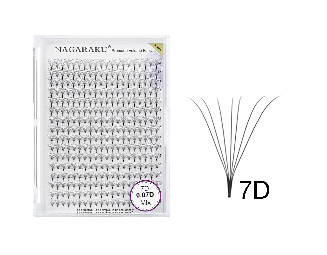 PESTAÑA NAGARAKU PREARMADA MIX 0.7D 7D