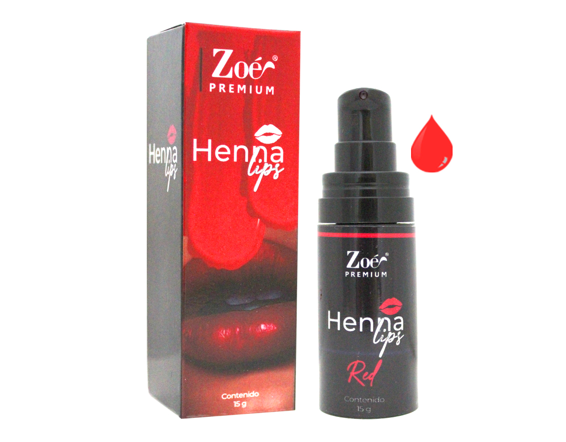 HENNA LIPS ROJO ZOE 15GRS