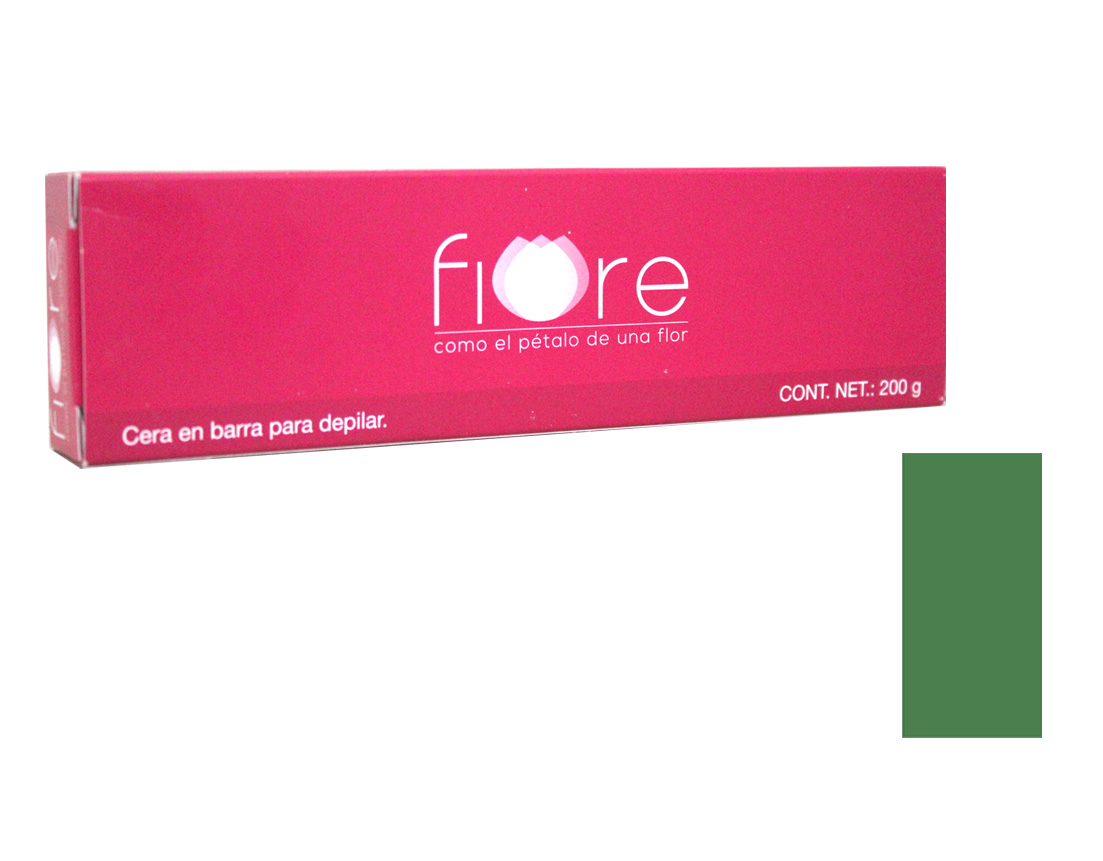 CERA BARRA PLANA VERDE 200 GRS FIORE
