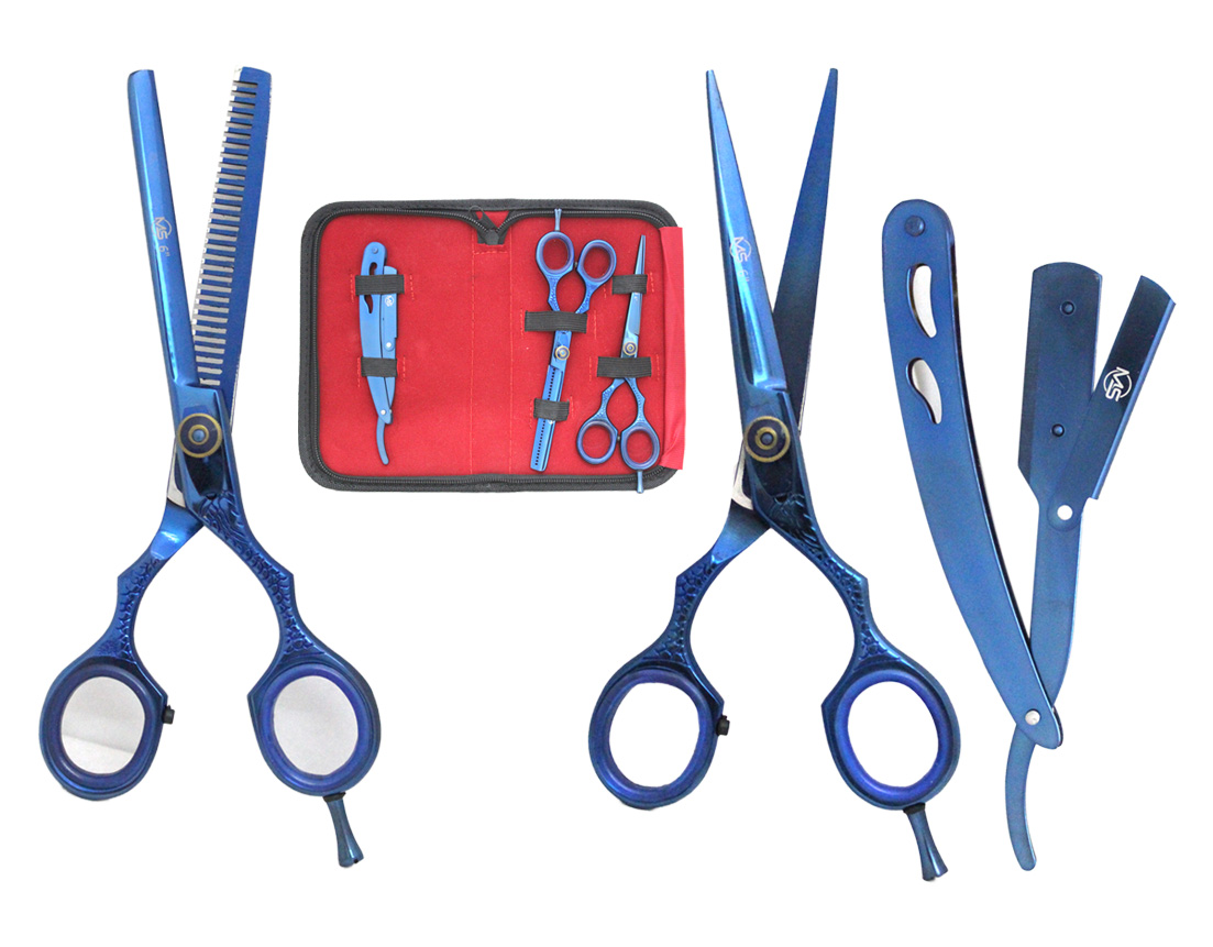 ESTUCHE C/3 PZ PELUQ/ENTRE/PORTA AZUL 6" MS016
