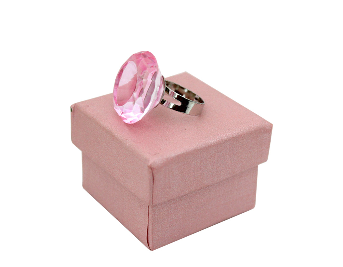 ANILLO FORMA DIAMANTE P/PEG D/PESTAÑAS BCO O ROSA