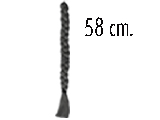 TRENZA GRUESA NEGRA 58 CM. ARI