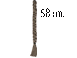 TRENZA GRUESA CASTAÑO CLARO 58 CM ARI