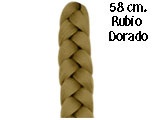 TRENZA GRUESA RUBIO DORADO 58 CM.  ARI