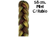 TRENZA GRUESA MIEL C/RUBIO 58 CM ARI