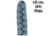 TRENZA GRUESA GRIS PLATA 58CM ARI