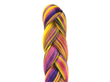 TRENZA GRUESA FIUSHA C/MORADO Y AMARILLO 58CM ARI