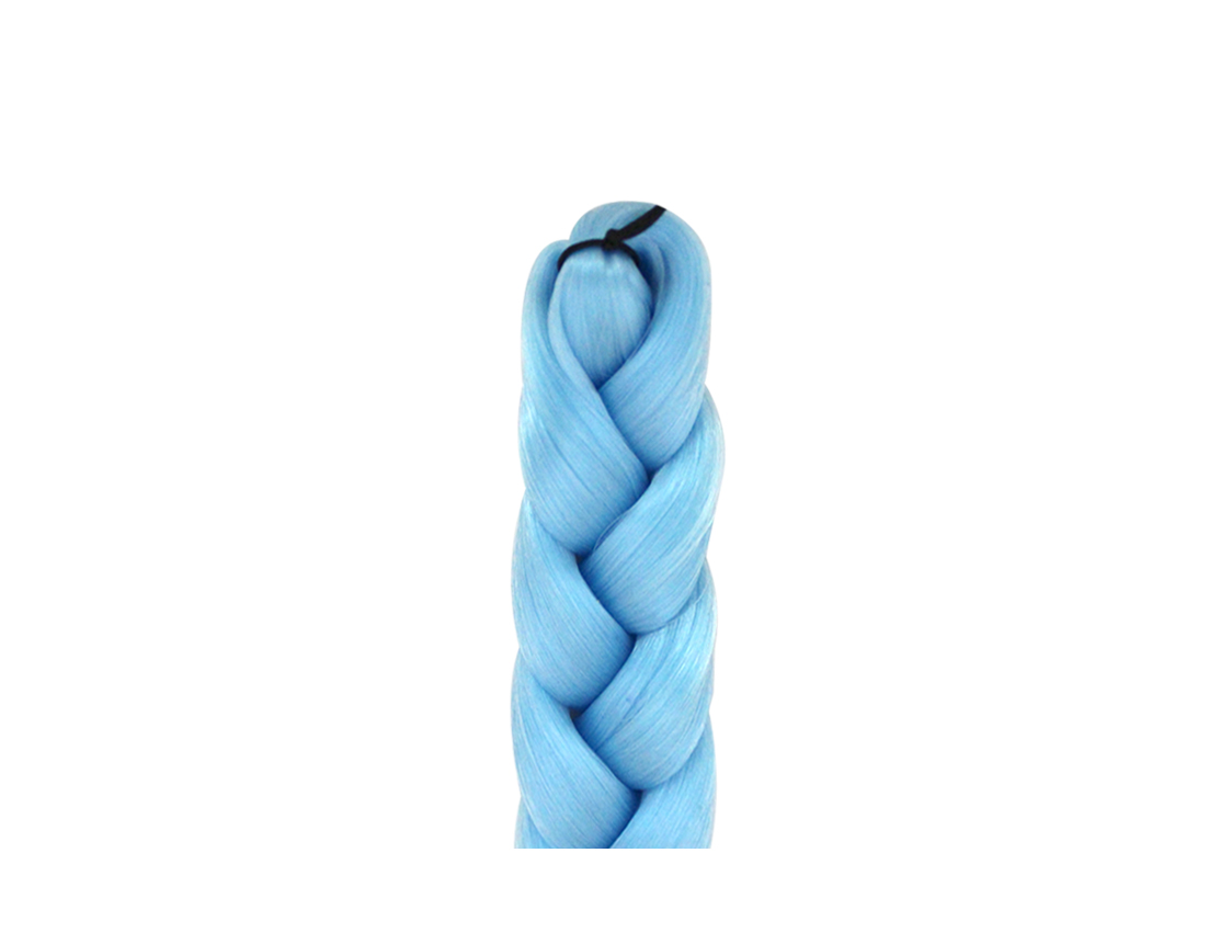 TRENZA GRUESA AZUL PASTEL