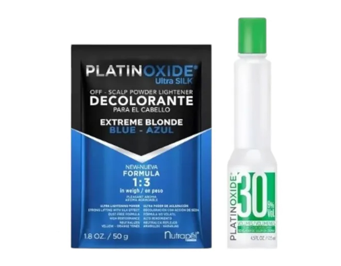SOBRE DECO PLATIN AZUL 50GR PEROX 30VOL 135ML DA05