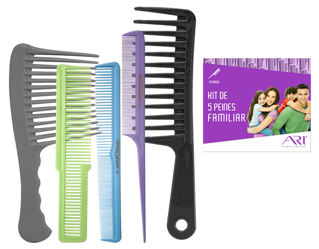 KIT DE 5 PEINES FAMILIAR