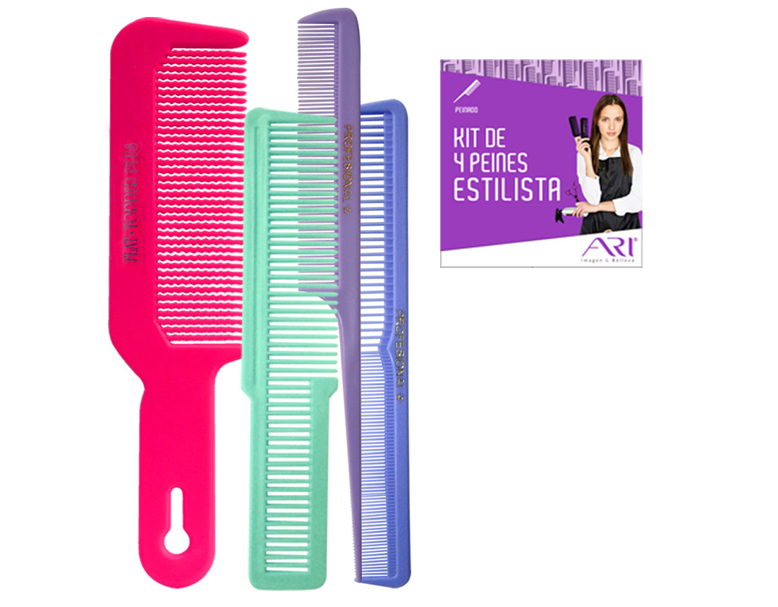 KIT DE 4 PEINES ESTILISTA