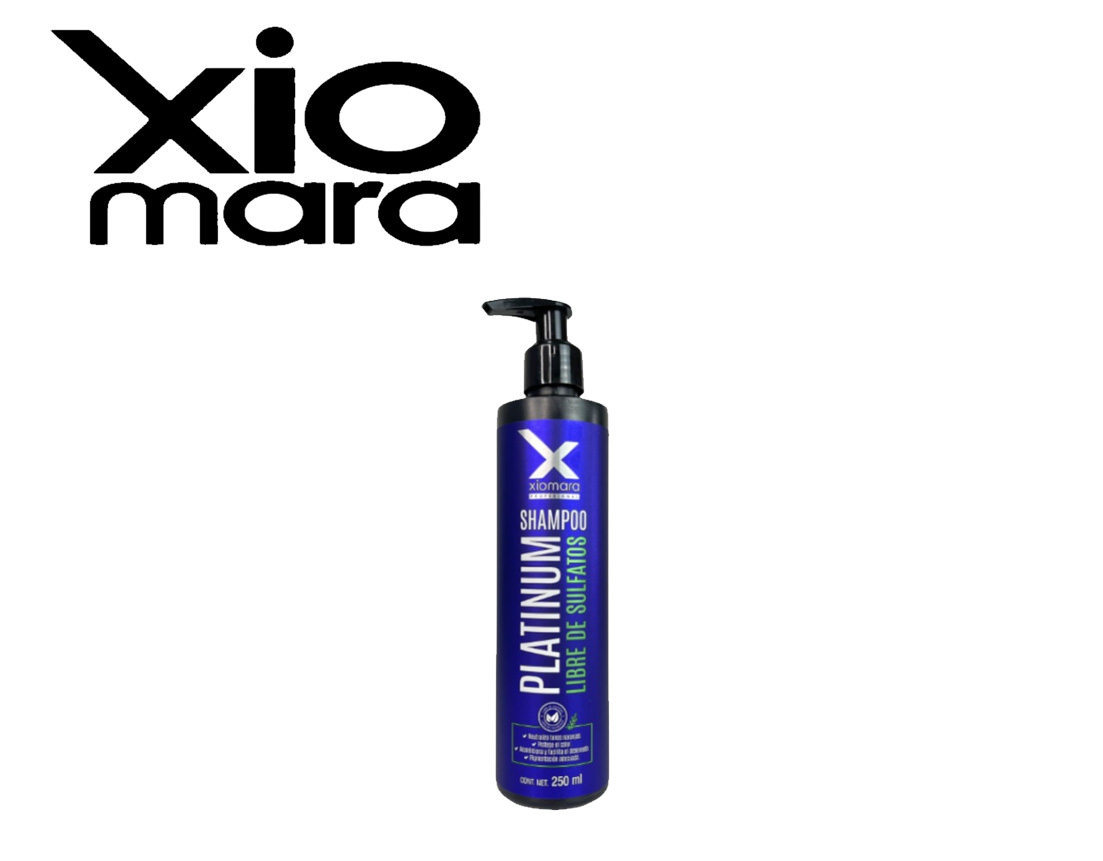 SHAMPOO PLATINUM AZUL LIBRE D/SULFA XIOMARA 250ML