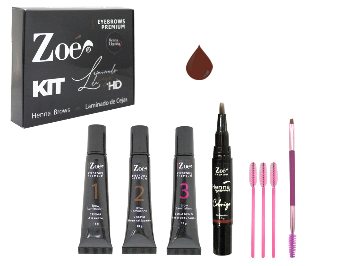 KIT DE LAMINADO CON HENNA LIQUIDA CHOCOLATE