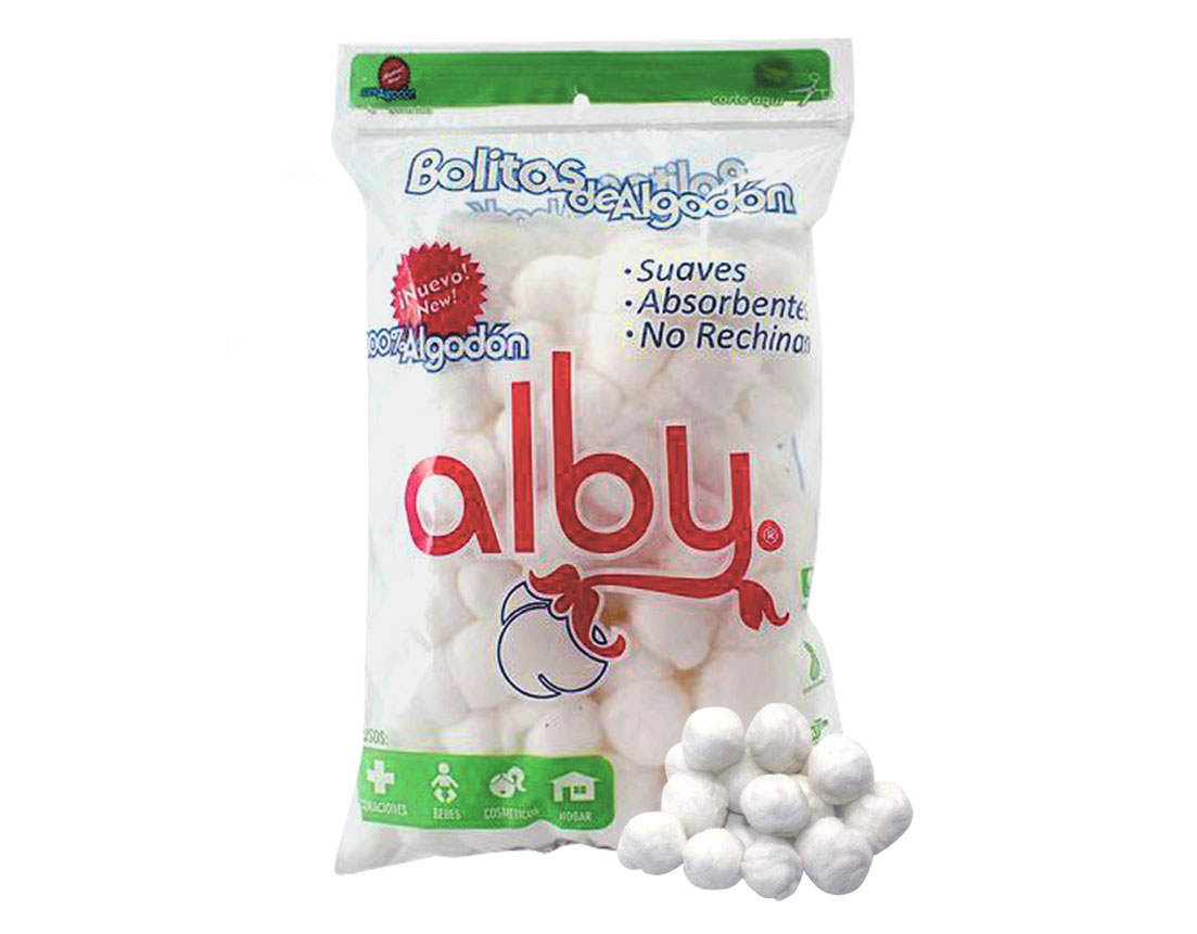 TORUNDA D/ALGODON ALBY 80.GR BOLSA C/170 PZS APRX