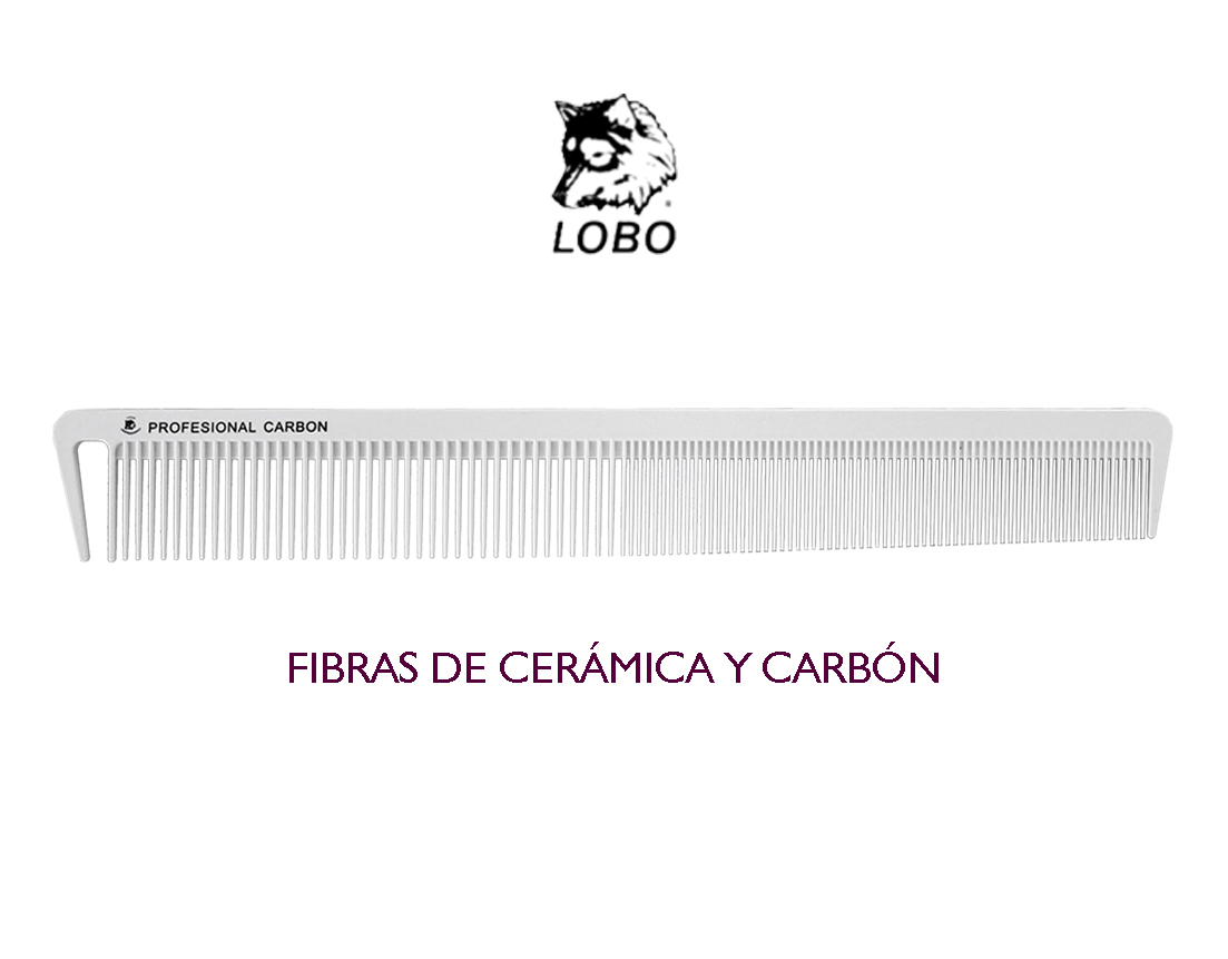 PEINE BCO. PELUQUERO CERAMICA CARBON  PE-71939