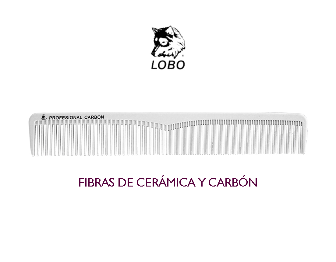 PEINE BCO. NUMERADO CERAMICA CARBON PE-8139
