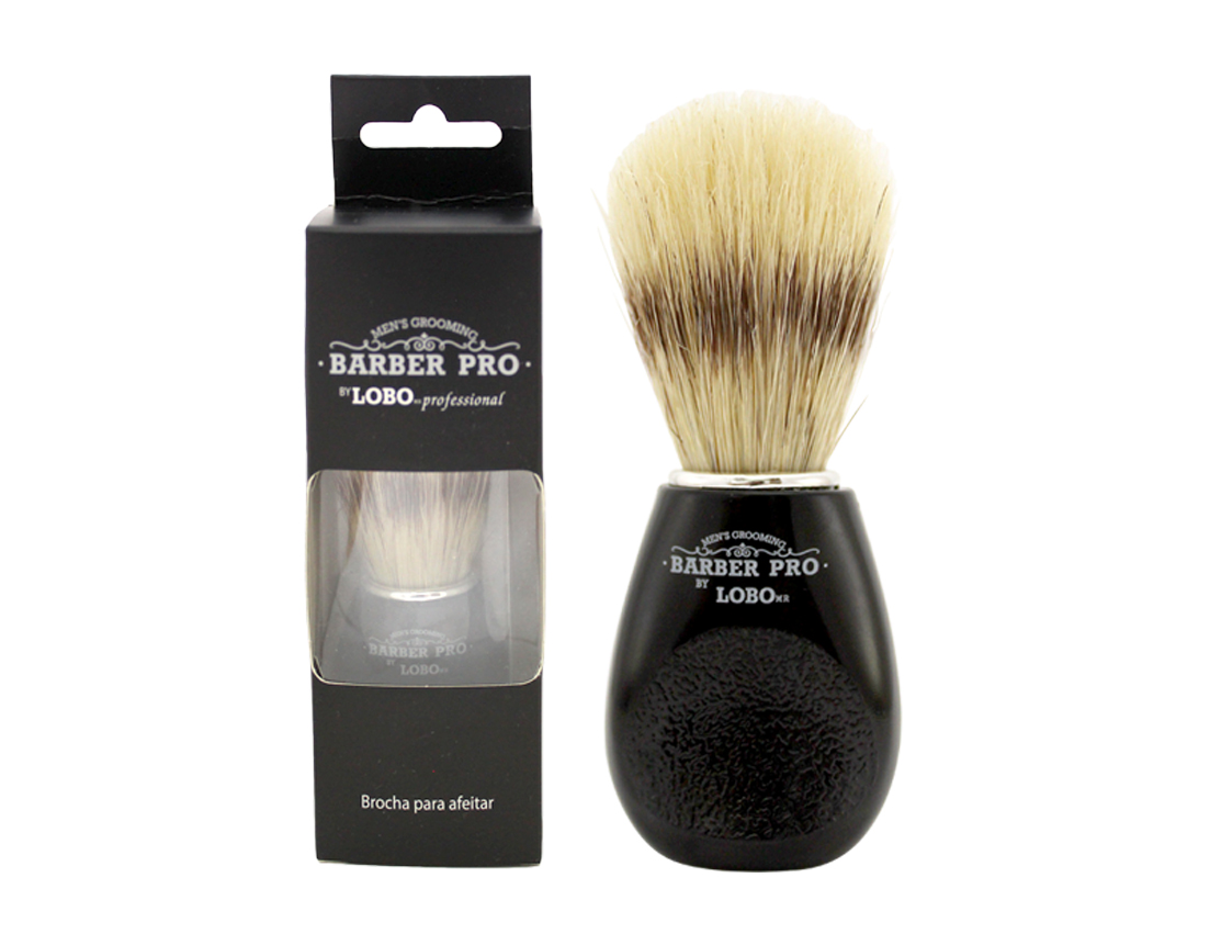 BROCHA AFEITAR NEGRA BARBER PRO LOBO 1431-00