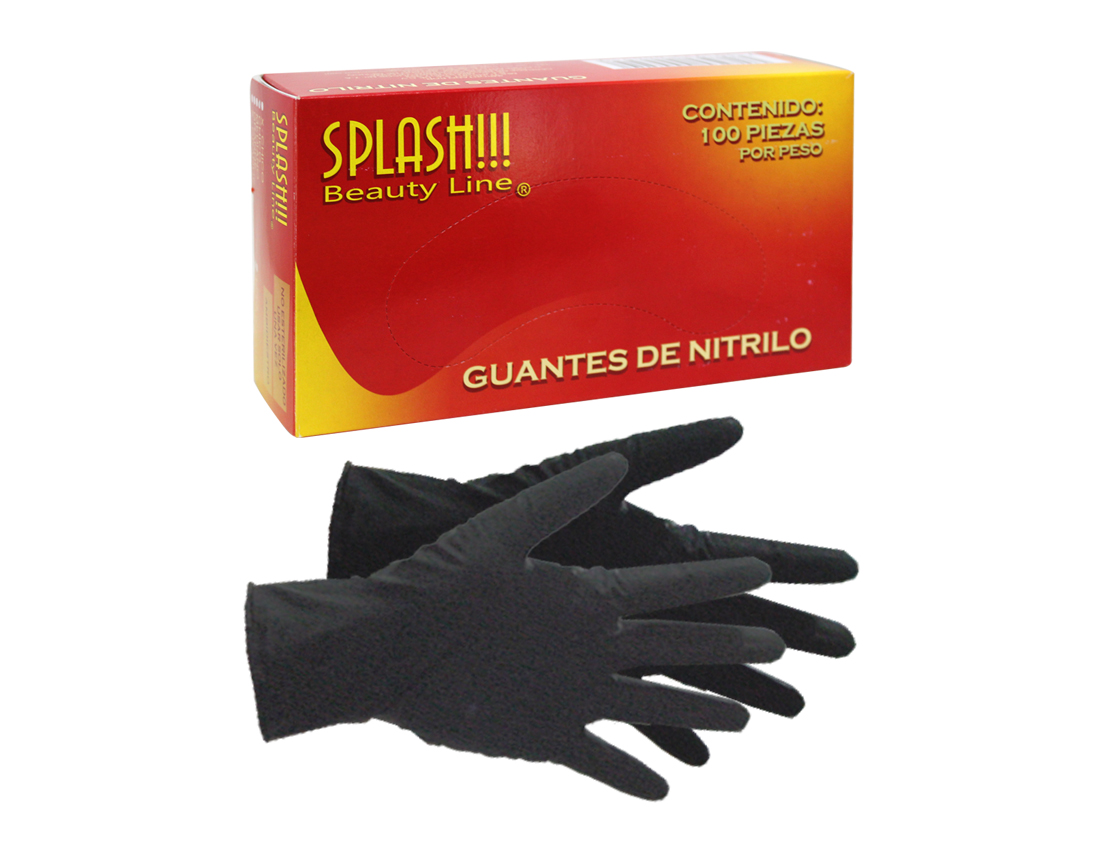 GUANTE NITRILO GR S/TALCO C/100 SPLASH 1447-GR