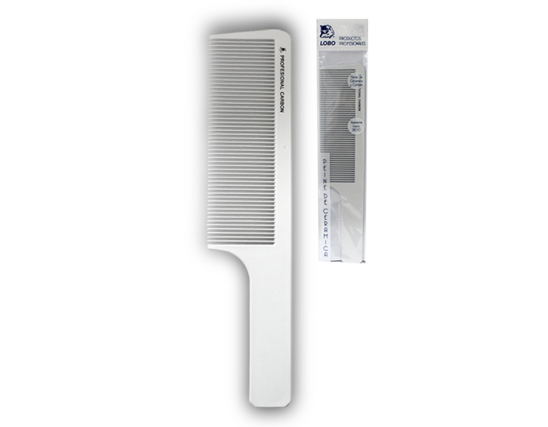 PEINE TIPO FLAT TOP CERAM/CARBON BLAN LOBO PE70739