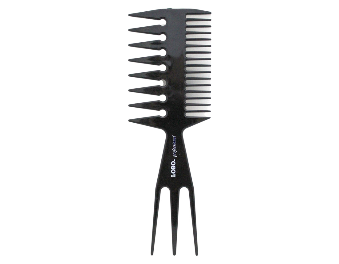 PEINE TRIPLE D/PLASTICO NGRO 8.25" LOBO 1877-00