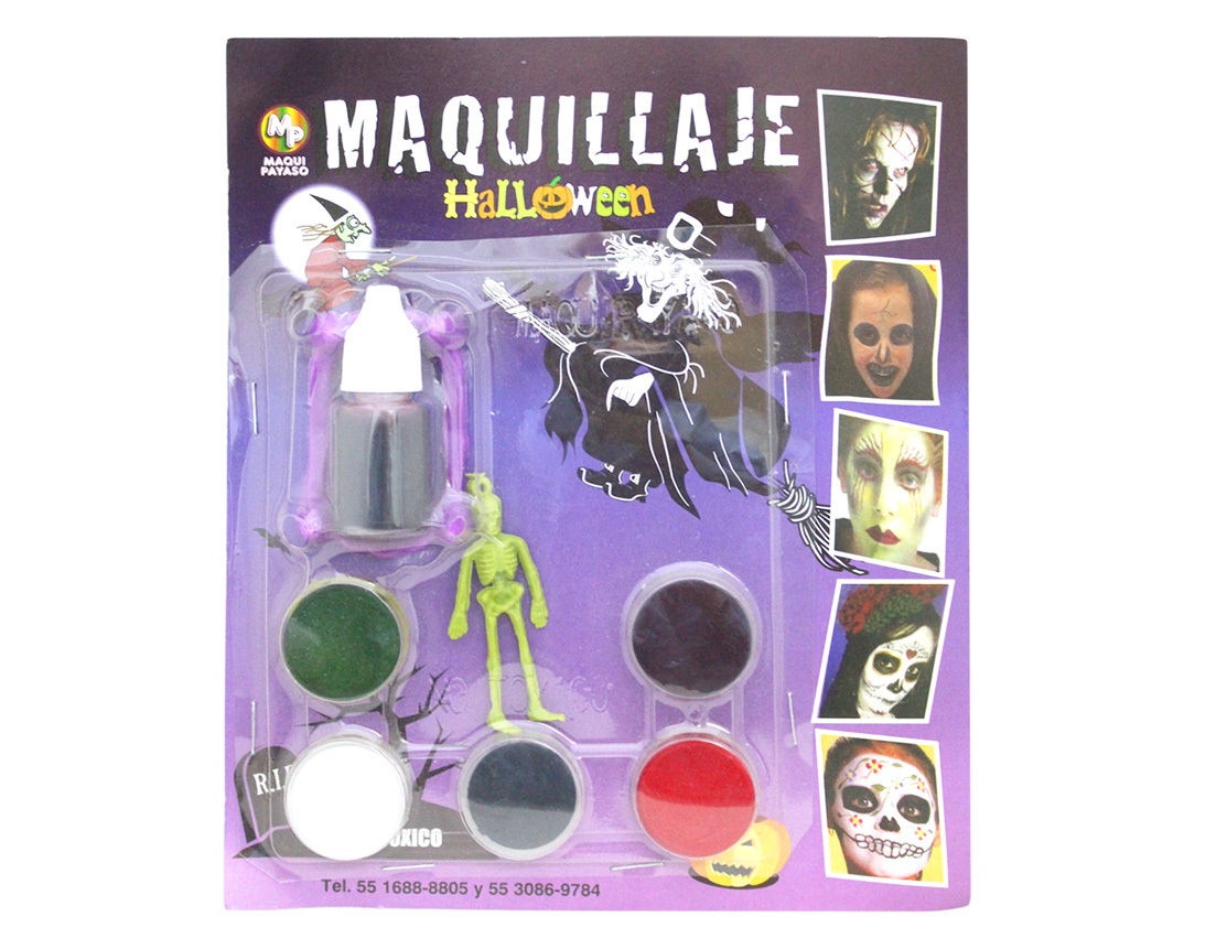 MAQ HALLOWEEN 5 PASTI COLMILLOS SANGRE Y  CALAVERA