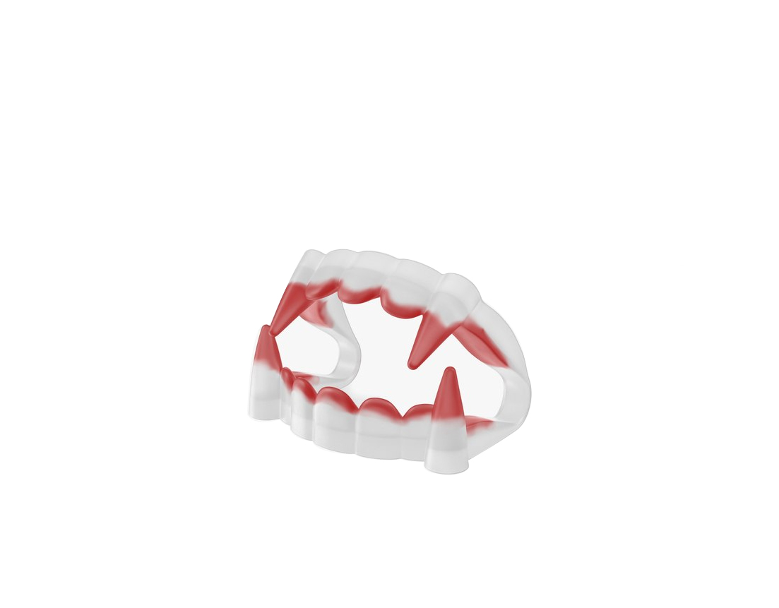 MAQ HALLOWEEN COLMILLOS SANGRIENTOS VINIL C/100