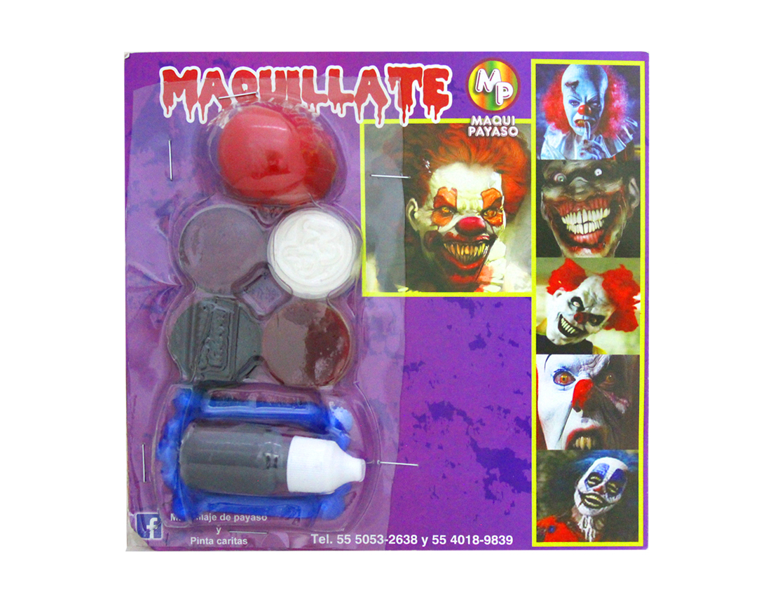 MAQ HALLOWEEN ESO 4PAST NARIZ PAYASO COLM Y SANGRE