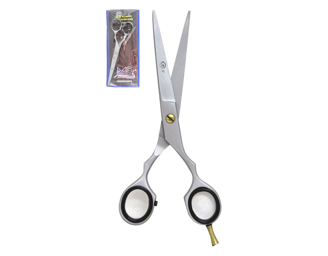 TIJERA PELUQUERO C/BLISTER PLATA C/DESC 6" MS512