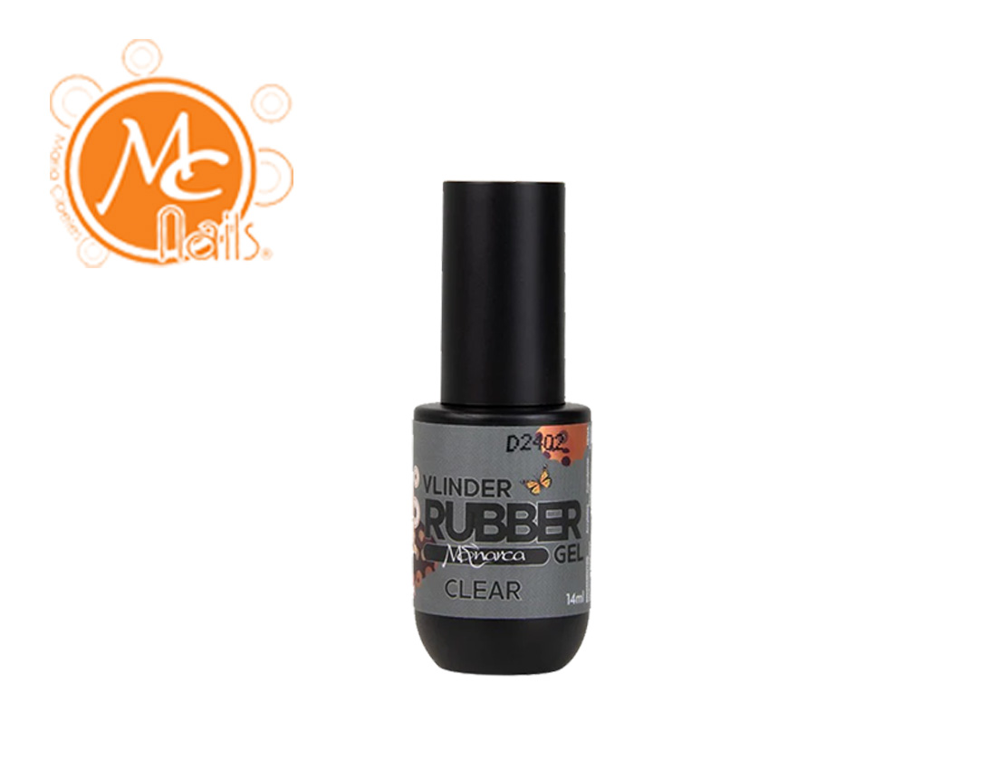RUBBER GEL MONARCA VLINDER CLEAR 14ML MCMRGC14