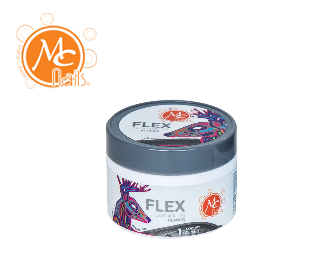 POLVO ACRILICO FLEX 1 OZ BLANCO MCP1B