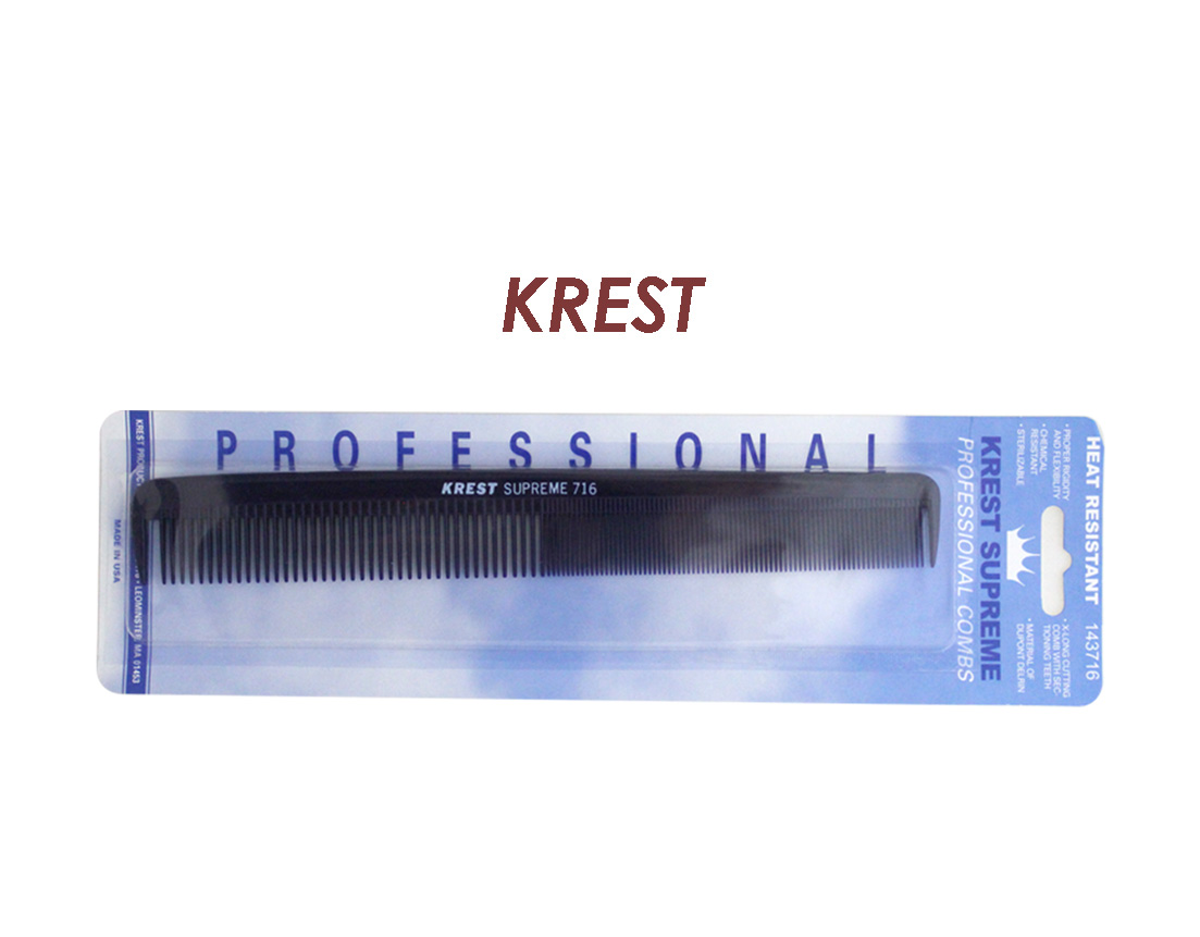 PEINE PELUQ  KREST BLUE/AQUA 8 1/2" C/GANCHO SA716