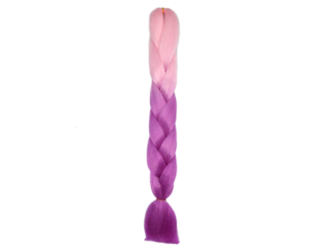 TRENZA JUMBO ROSA PASTEL C/PURPURA BY42