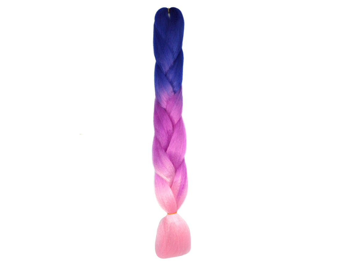 TRENZA JUMBO AZUL REY C/PURPURA Y ROSA PASTEL CY47