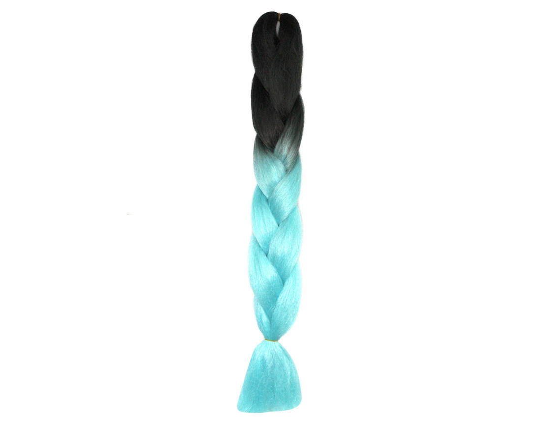 TRENZA JUMBO NEGRAC/ AZUL CELESTE BY24