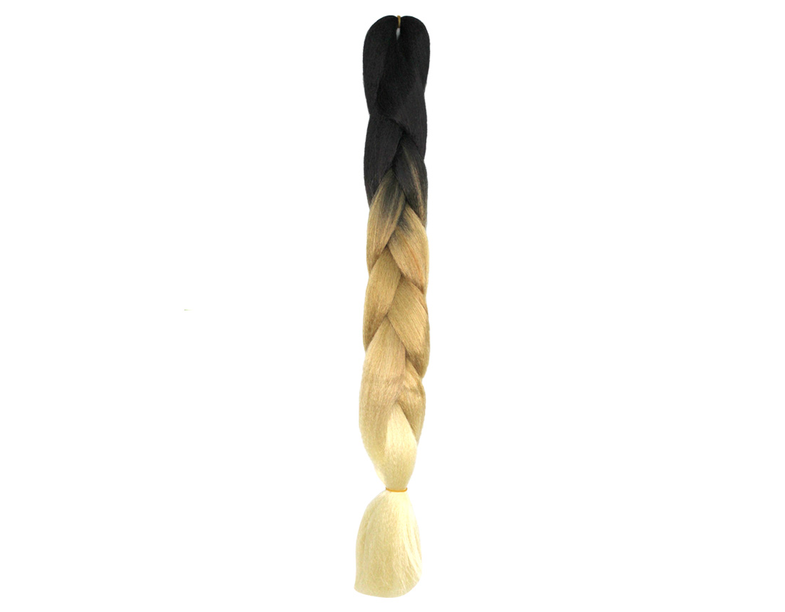 TRENZA JUMBO NEGRA C/VAINILLA Y RUBIO CLARO CY28