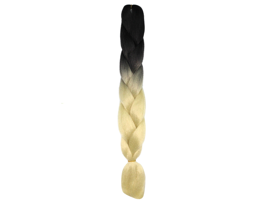 TRENZA JUMBO NEGRA C/RUBIO CLARO BY34