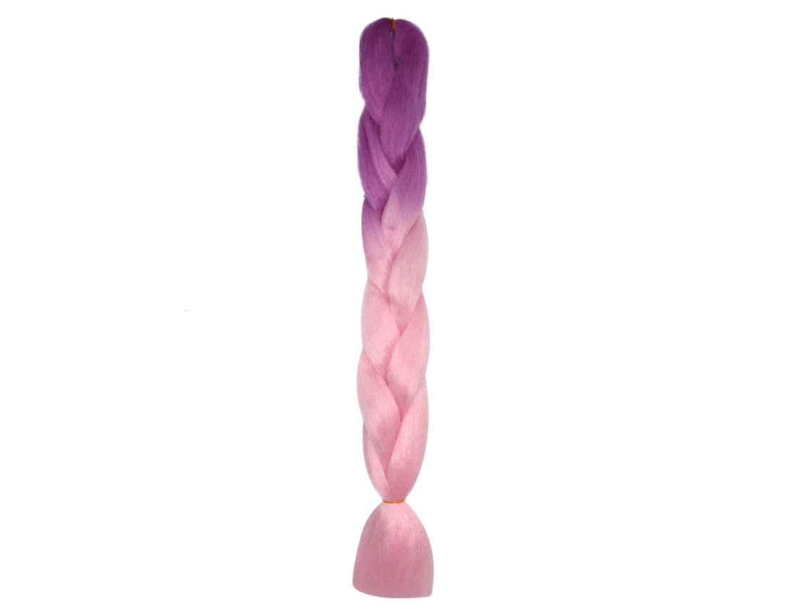 TRENZA JUMBO PURPURA C/ROSA PASTEL BY59
