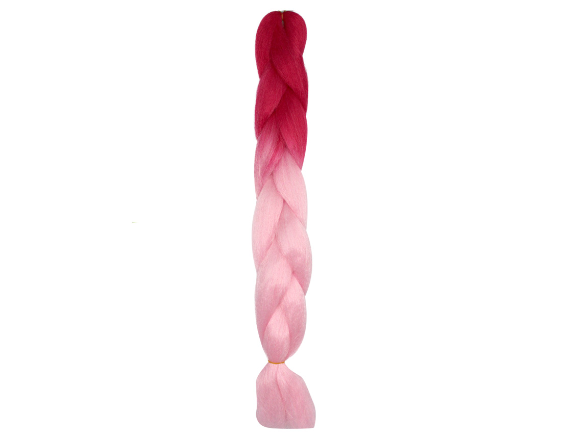 TRENZA JUMBO ROSA MEXICANO C/ROSA PASTEL BY40